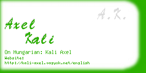axel kali business card